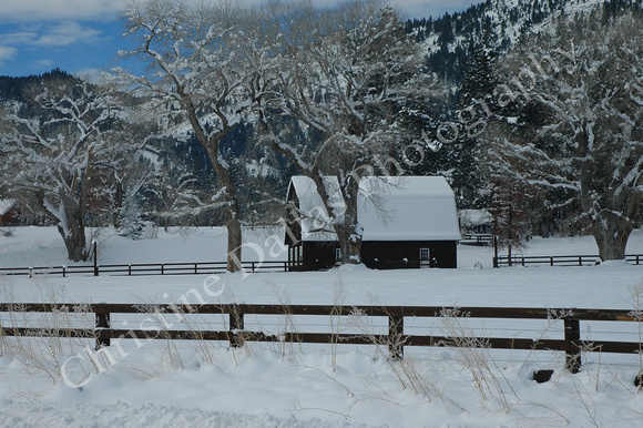 Washoe Valley, Nevada Barn in winter